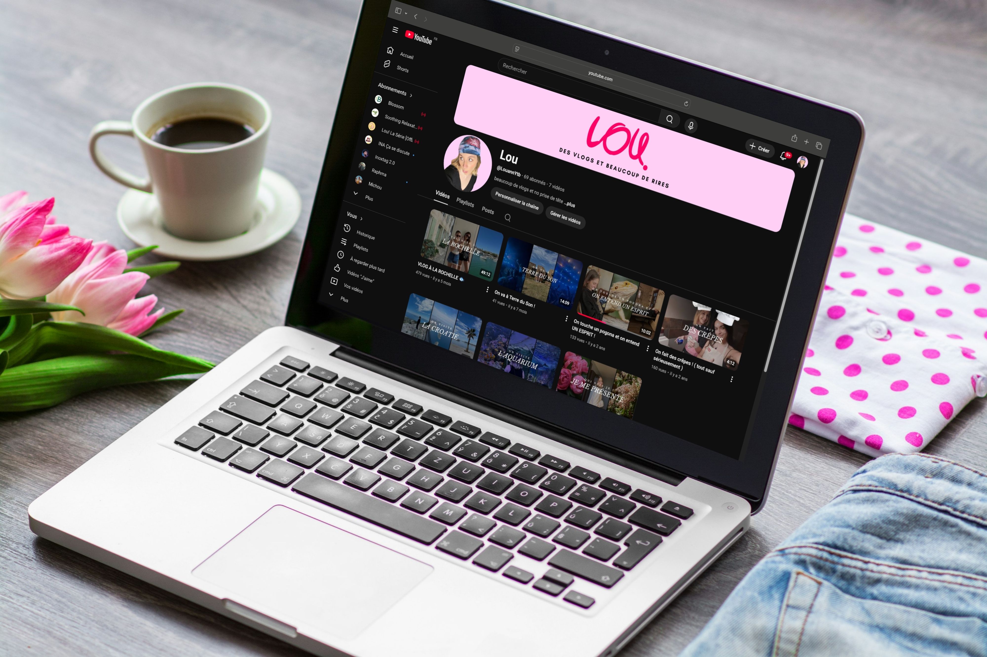 J'ai également une chaîne Youtube ⇢